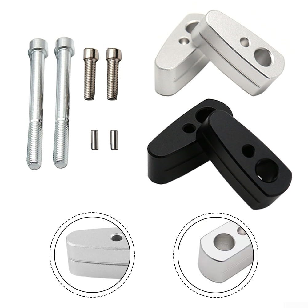Per BMW R NineT moto manubrio 20 mm argento lega di alluminio Riser Kit facile installazione - Compatibile con R NineT Pure Urban G/S Scrambler K1600B (argento)