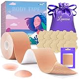 Laneso Boob Tape, 23 Feet Extra-Long Roll Boobytape, Bob Tape for Large Breast, Waterproof Kinesiolo