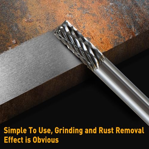 Image of Carbide Burr Set 1 /4 Shank w /Big Beech Holder Die Grinder Bits Drill Bits Grinding Bits for Metal Rotary Tool Attachment Accessories Rasp Weld Wood Stone for Milwaukee Dewalt (FO-6)