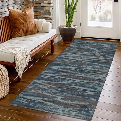 Bnehwogu Long Hallway Runners Carpet Runner for Entryway 40 x 60 cm Non Slip Backing Kitchen Rugs Machine Washable Hallway Rug Low Pile Runner Rug for Laundry Room Bedroom Entrance Corridor