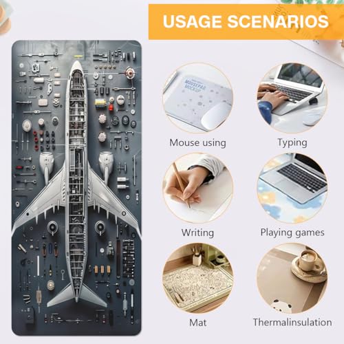 Image of ZORBES Large Mouse Pad 12 inchx32 inch inch Extended Gaming Mousepad Desk Mat Long Computer Keyboard Non-Slip Base Stitched Edges for Home Office Work, Non-Slip Rubber Base Desk Pad