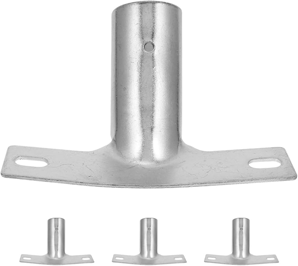 CALLARON 4Pcs Broom Handle Adapter, Iron Broom Handle Connector, Universal Replacement for Push Brooms Heads, Easy Install Handles Connector for Sweeper Poles & Heads