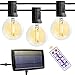 SKYFIRE Solar String Lights with Remote Control, 30.5ft 25LEDs G40 Weatherproof Market Café String Lights, Vintage Outdoor Commercial String Light for Patio Pergola Garden Backyard