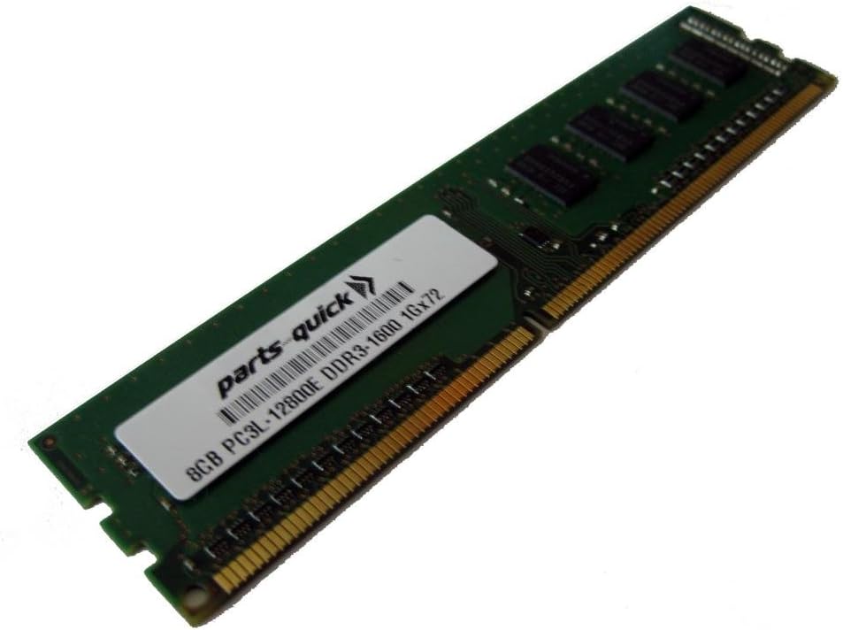 parts-quick 8GB Memory for Dell PowerEdge T110 II PC3L-12800E 1600MHz ECC Low Voltage Unbuffered DIMM DDR3 RAM