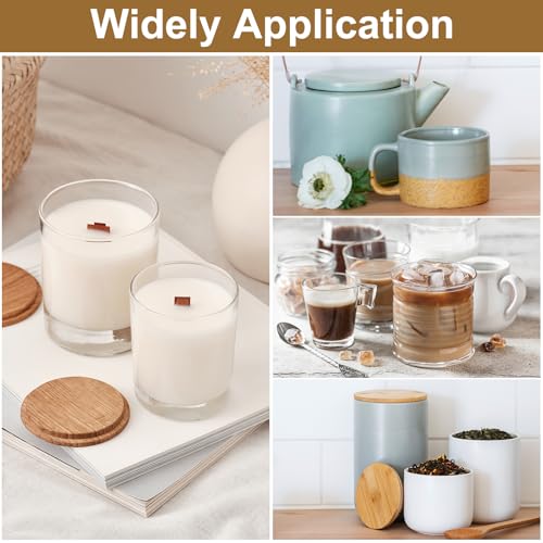 uxcell 4Pcs Bamboo Cup Lid 2.91 Inch, Wooden Cup Cover Coffee Mug Cover Tea Glass Drink Cup Lid, Reusable Wooden Round Cup Lid for Keeping Warm by uxcell - Image 6