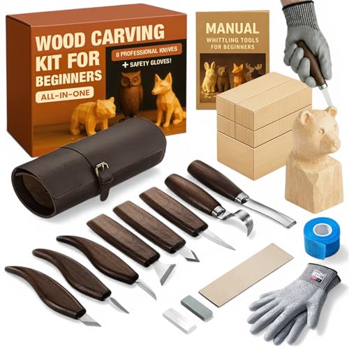Complete Wood Carving Kit for Beginners - Gift Ready Wood