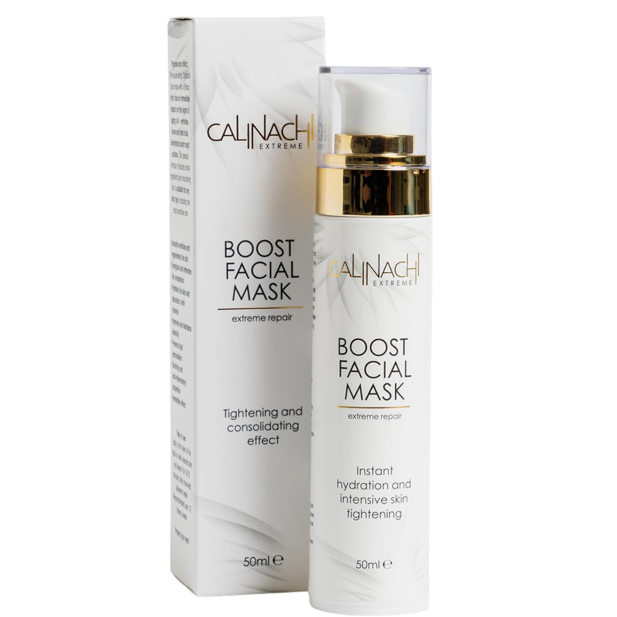 CALINACHI Maschera Viso Rigenerante Mango Acido Ialuronico 50 ml | Maschera crema per viso collo e décolleté con estratto di mango e vitamine A E F per un incarnato fresco e luminoso