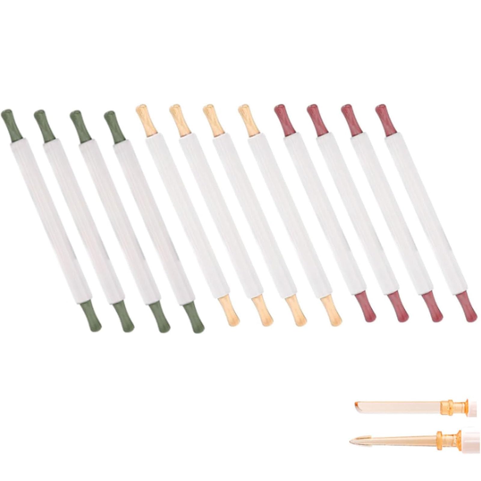 Rayyan 2 in 1 Fruit Fork, Fruit Slicer Fruit Cutter Tool, Portable Multi Purpose Fruit Fork, Double Head Design Picnic Tool for Cutting Fruit and Cheese(Pack of 12)