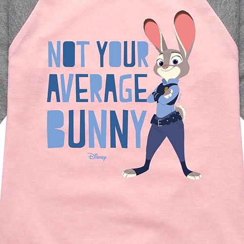 Disney Zootopia - Not Your Average Bunny - Toddler & Youth Girls Raglan Graphic T-Shirt3
