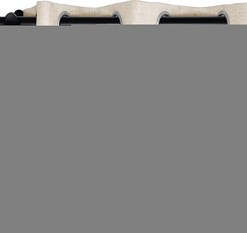 Miniatura 32 de Fcosie Cortinas 100% opacas de 84 pulgadas de largo, cortinas texturizadas de lino con aislamiento térmico, panel de cortina con ojales en la parte