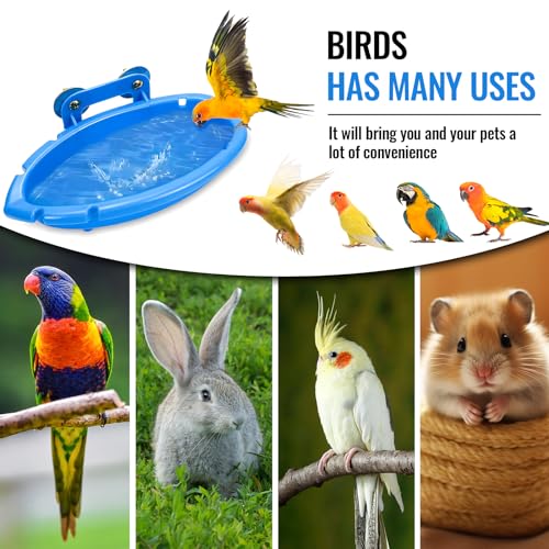 Mein HERZ 2 pcs Vogel Dusche Wann, Papagei Badewanne, Vogelkäfig Dusche Zubehör, Vogel Badewanne, Vogelbäder Zubehör für Papageien Dusche Vogelkäfig-Zubehör Kleine Vogelbad Box