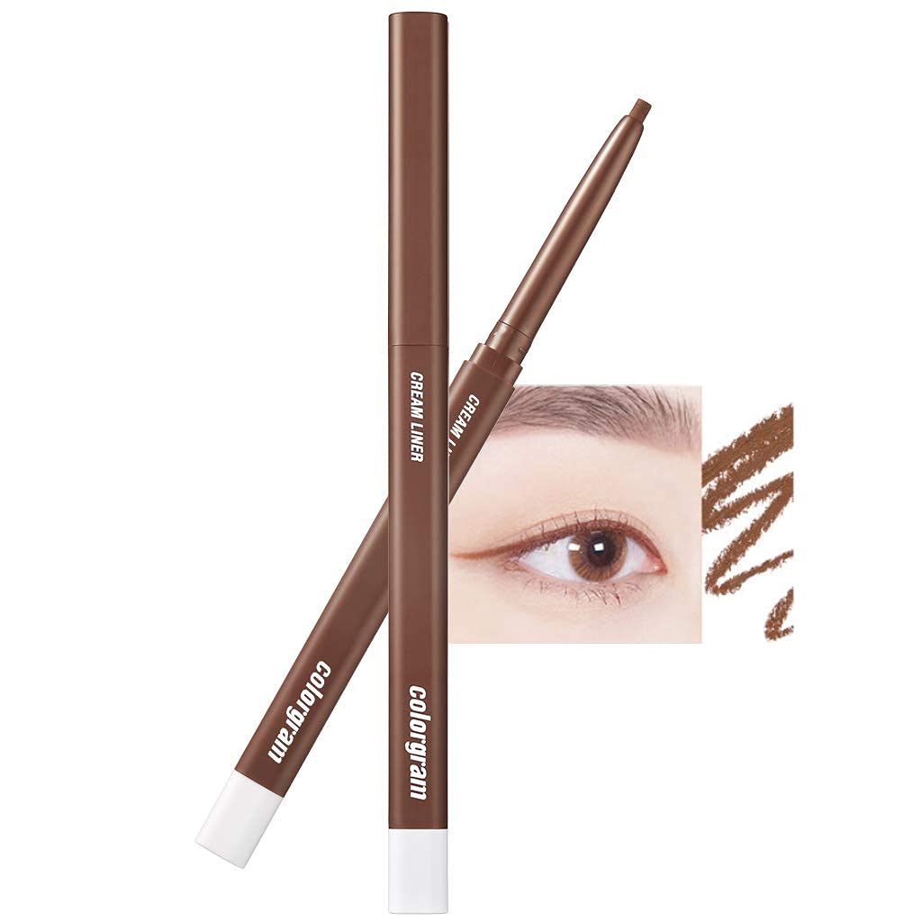 COLORGRAM Artist Formula Cream Liner - 05 Choco Brown | Cream Eyeliner, Ultra-pigmented, Long-Lasting, Smudge-Proof, Easy to Use, Daily Makeup 0.25g | Coachella Makeup, Spring Makeup