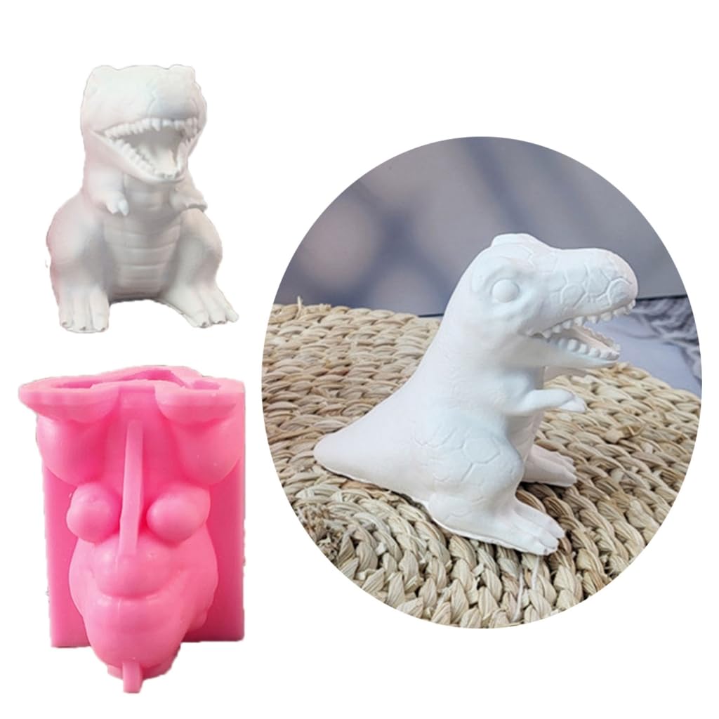 Resin Molds, Dinosaur Candle Silicones Molds, Candle Molds for Making Candle Soap Gypsum Decorations Holiday Present
