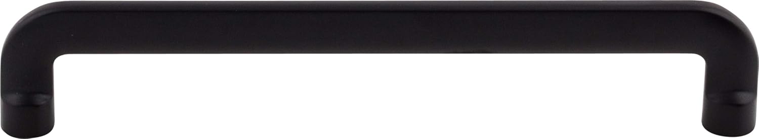 Top Knobs TK3043BLK 6-5/16 in. (160mm) Ellis Collection Hartridge Pull, Flat Black