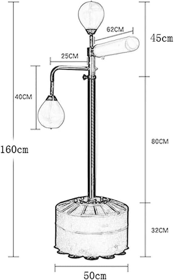Punch Bag Boxing Kids Boxing Punching Bag Boxing Punch Bag with Reflex Bar, Inflatable Punching Bag,Boxing Reaction Target Rotating Stick, Adjustable Height, Easy Setup &Stress Relief