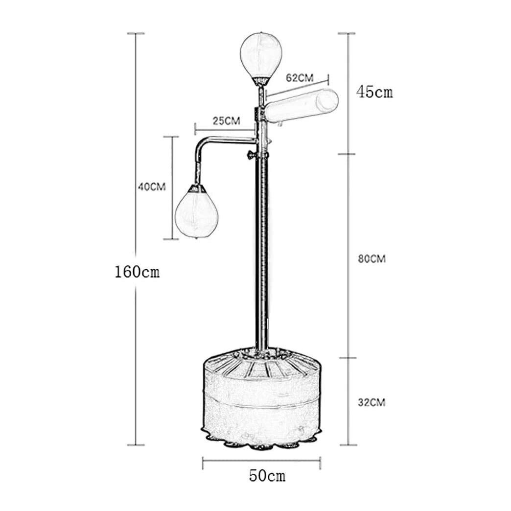Punch Bag Boxing Kids Boxing Punching Bag Boxing Punch Bag With Reflex Bar, Inflatable Punching Bag,Boxing Reaction Target Rotating Stick, Adjustable Height, Easy Setup &Stress Relief ( Color : Red )