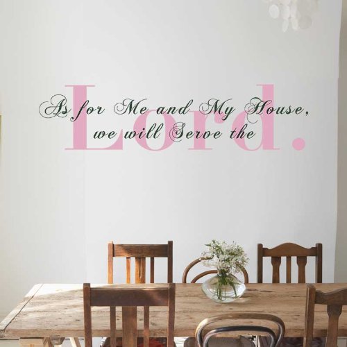 Monogram Wall Decal Vinyl Wall Quote Bible Verse Decal Religious Wall Sticker Wall Phrase Wall Words Wall Mural Wall Graphic Home Art Decoration 2(The Word- Lord:white;The Rest Words:dark Brown) #TOP1
