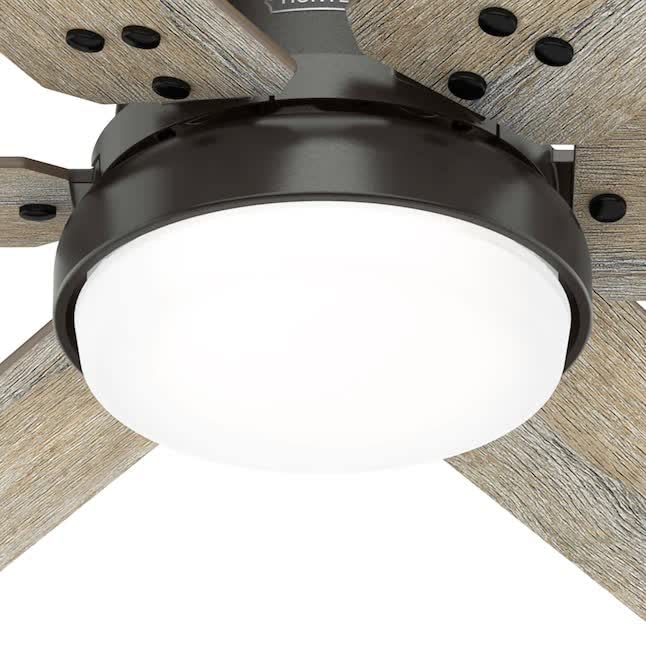 Image of Hunter Fan 60 Inch Casual Noble Bronze Finish Indoor Ceiling Fan With LED Light Kit and Remote Control (Renewed)