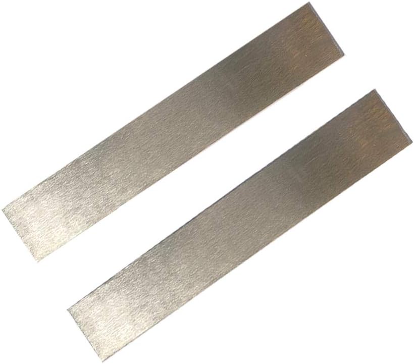 IXGNIJ Pure Zinc Anode Sheet 2pcs (99.995% Pure) for Zinc Plating and Zinc Electroplating, Zinc Electrode Strip 0.04''x1''x6''(1mmx25mmx150mm)