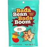 Bada Bean Bada Boom Ranch Roasted Broad Fava Beans - Vegan Snacks, Plant Based Snacks - Fava Beans Dried Crunchy Vegetarian Snacks (Similar to Lupini Beans) 110 Calories per Serving, 4.5 Ounce (Pack of 6)
