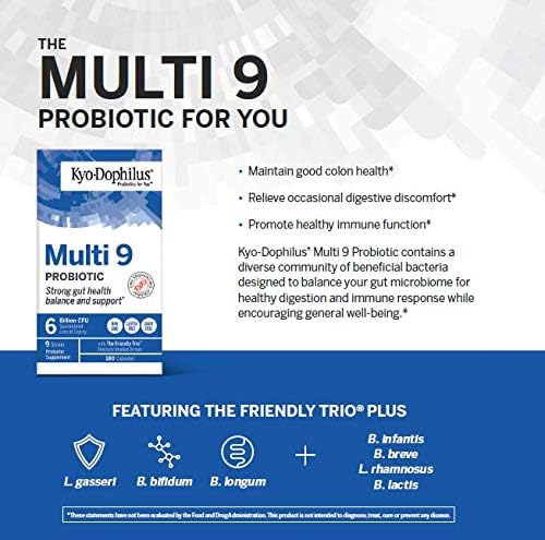 Kyolic Kyo-Dophilus Multi 9 Probiotic, for Strong Gut Health Balance and Support