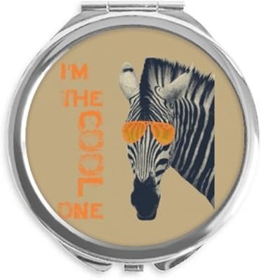 Sunglasses Pinto Cool Brown Animal Hand Compact Mirror Round Portable Pocket Glass