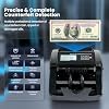 BODIOO Professional Money Counter Machine with UV/MG/IR/DD Detection, High-Speed 1000 Bills per Minute, USD and EUR Support, External LCD Display,Black