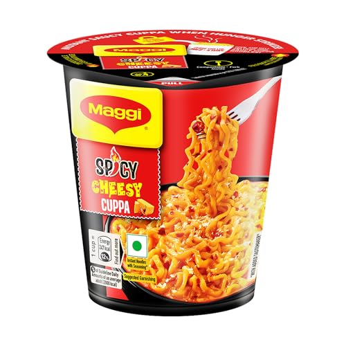 Image of MAGGI Spicy Cheesy Instant Cuppa Noodles - Delicious Slurpy and Saucy Taste, 71.5g