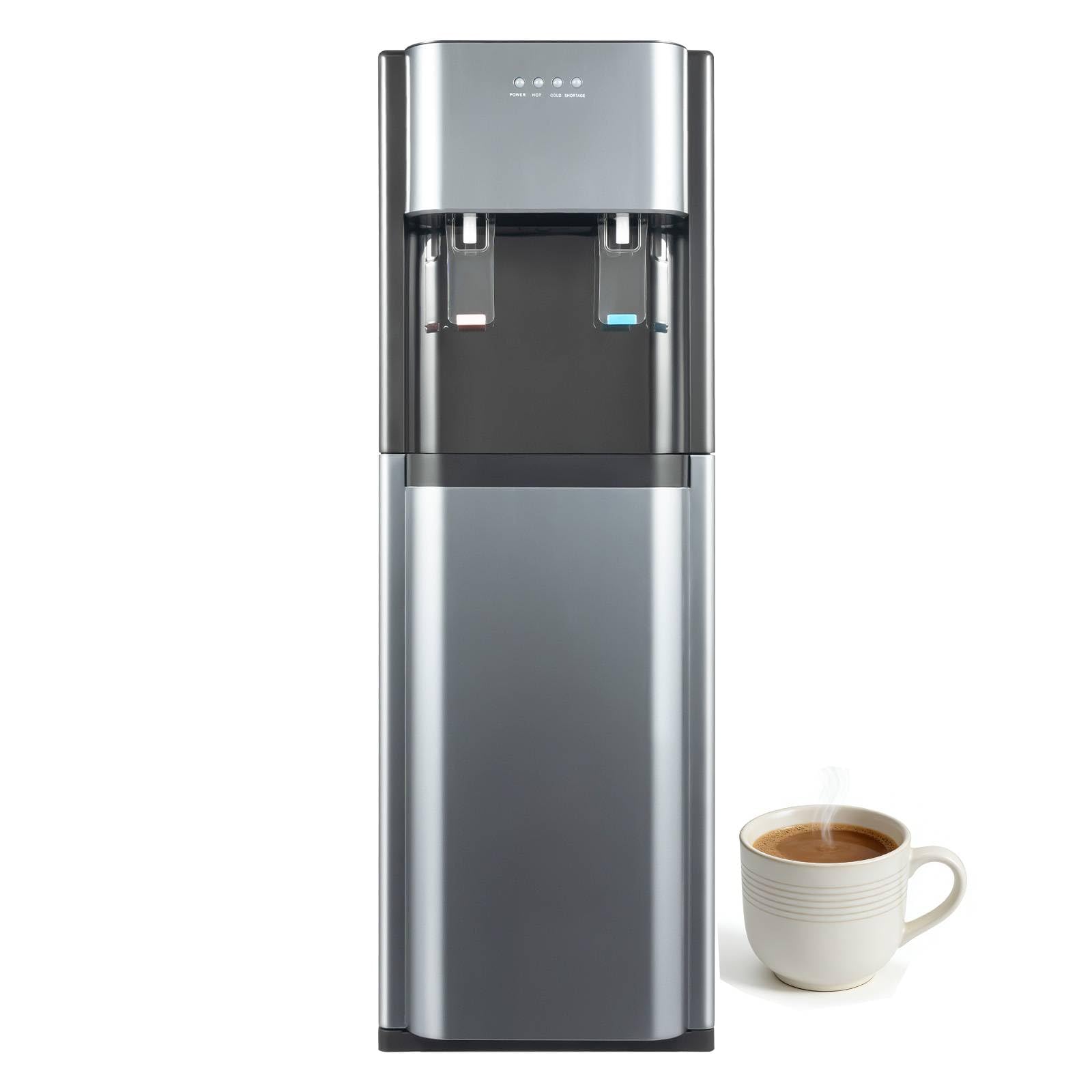 Water Dispenser for 5.28 Gallon Bottle,Water Dispenser,35.43in Height, 35.43in Height,PP &amp; 304 Stainless Steel,450W Heating/70W Cooling,for Home/Office/Gym (0.16Gal/H Capacity) (Dark Gray)