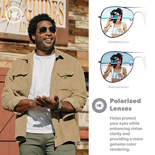 Image of Knockaround Mile Highs Polarized Aviator Sunglasses for Men & Women - UV400 Protection