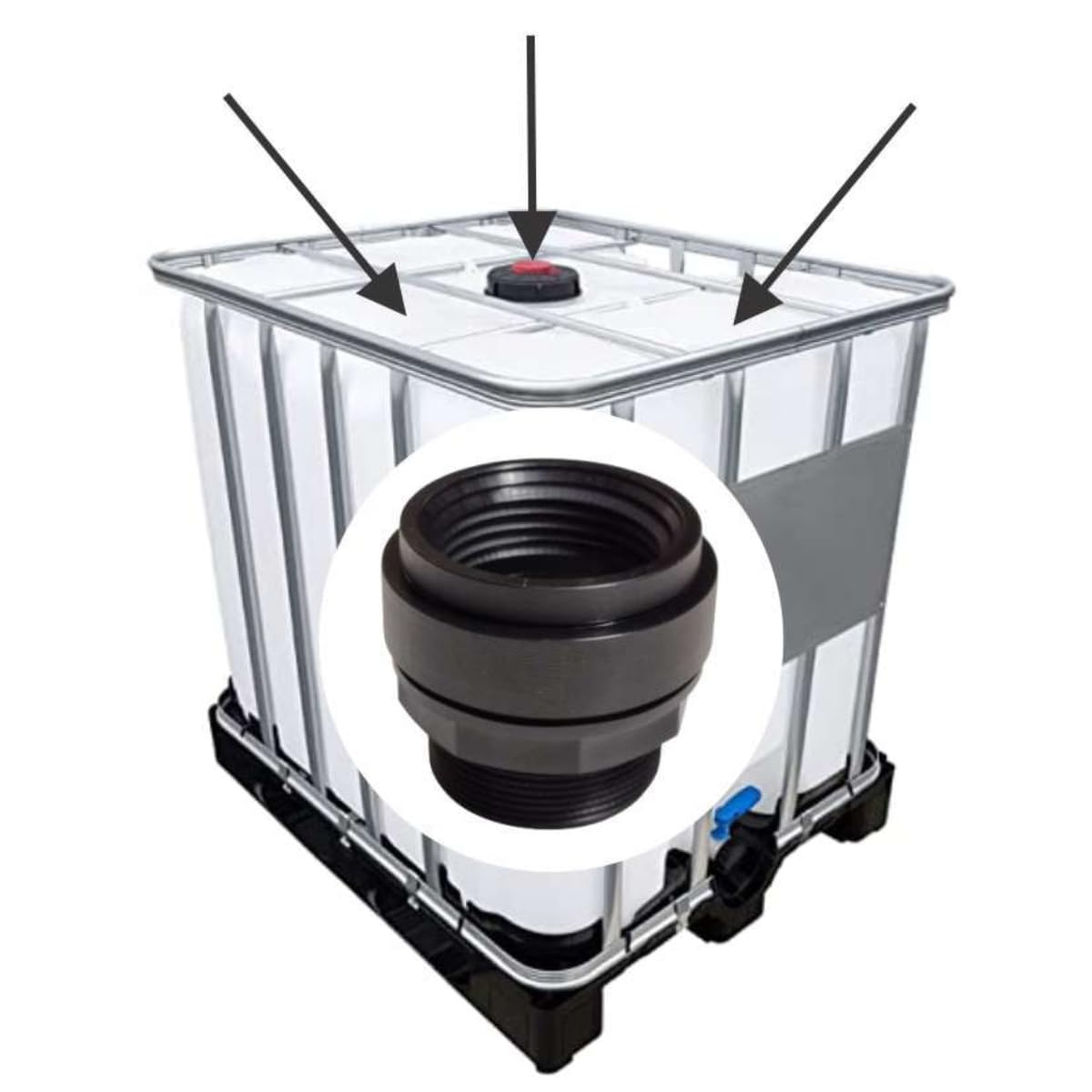 20mm Rigido Tubo In Plastica Rigido PIUSI Tubo Immersione Rigido In Plastica Per Cubi/ IBC, Diametro 20 Mm, Lunghezza 96 Cm, Per Connettore SEC, Attacco Fusto 56x4 BUTT | F15606000