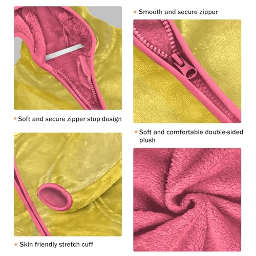 GuoChe Light Yellow Pattern Boys Sherpa Jacket3