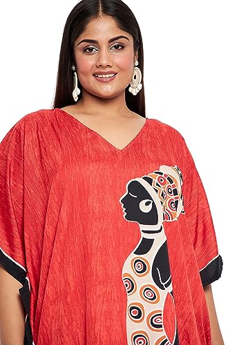 Image of Oussum Women Kaftan Plus Size Polyester Summer Lightweight Caftan Swimsuit Cover Ups Maxi African Mumu Lounge House Dress