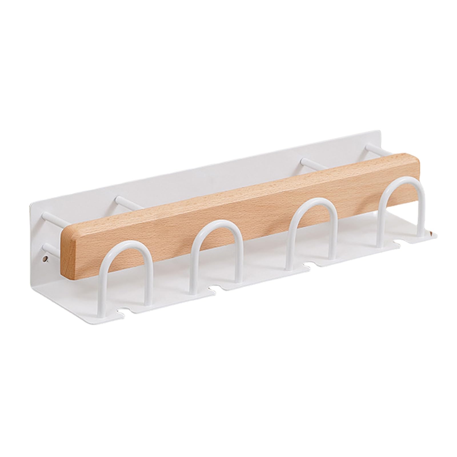 Soporte de pared para cepillo de dientes eléctrico de madera y aluminio para decoración de baño y hogar