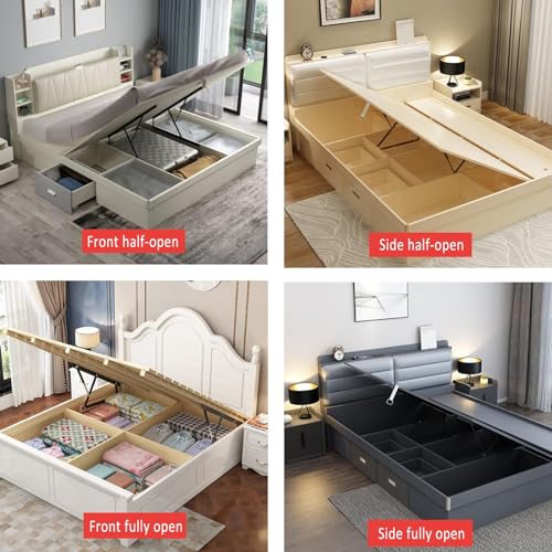 Mecanismo hidráulico de elevación de cama, soporte de amortiguador de gas para sofá cama plegable y elevador, mejora la eficiencia del espacio de almacenamiento