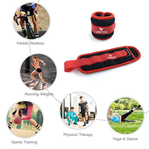 Ankle/Wrist Weights For Women, Men, Kids - Arm Leg Weights Set With Adjustable Strap - Running, Jogging, Gymnastic, Physical Therapy, Fitness - Choice Of 1 Lb 2 Lbs 3 Lbs 4 Lbs 6 Lbs 8 Lbs 10 Lbs #TOP2