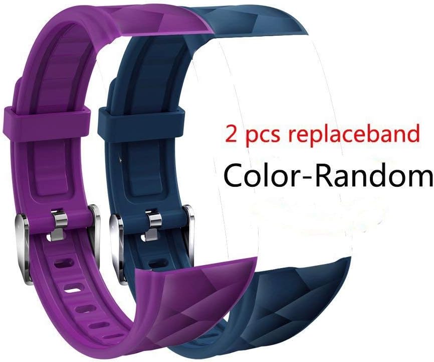 2 PCS GTBonad Replacement Band, Adjustable Strap for GTBonad 2018 New Fitness Tracker HR Smart Wristband(Color Random)