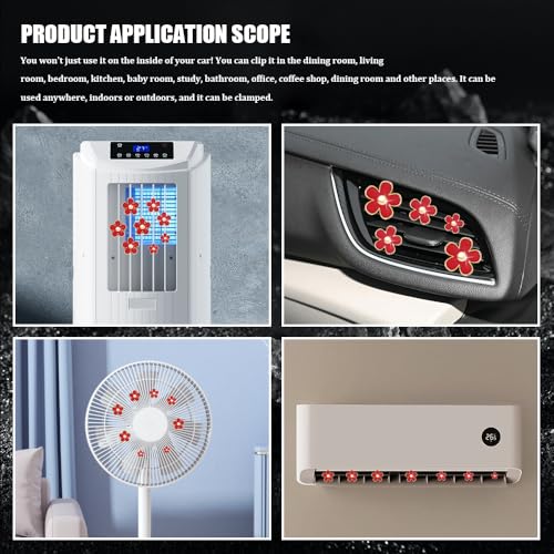 Image of 8PCS Daisy Flower Air Vent Clip Accessories, Air Conditioning Outlet Clip, Car Air Freshener Dashboard Accessories Charm, Auto Decorations Interior Universal Car Fresheners for Women