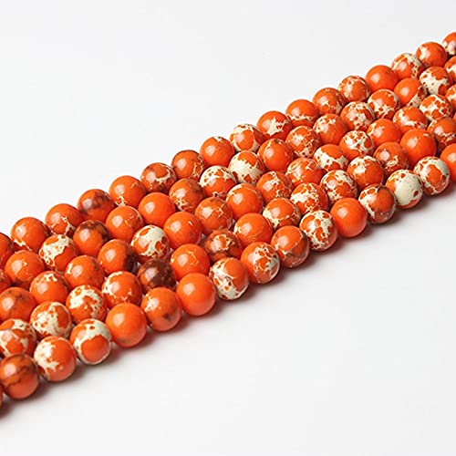Cuentas sueltas de piedra emperador multicolor de 10mm para pulseras 3