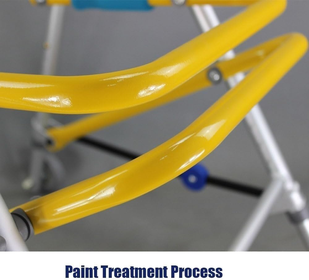 Andador Rollator con Ruedas para Rehabilitación Infantil Andador Rollator con 4 Ruedas Andador Plegable para Niños Rueda Regulable en Altura(Yellow,Medium)
