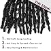 Niseyo 6 Packs Butterfly Locs Crochet Hair 12 Inch Pre Looped Dark Black Distressed Locs Crochet Braids (1#)