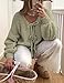 PRETTYGARDEN Women's Tie Front Bow Cardigan Sweaters Chunky Knit Long Puff Sleeve Trendy Fall Winter Jacket Coats (Mist Green,Large)
