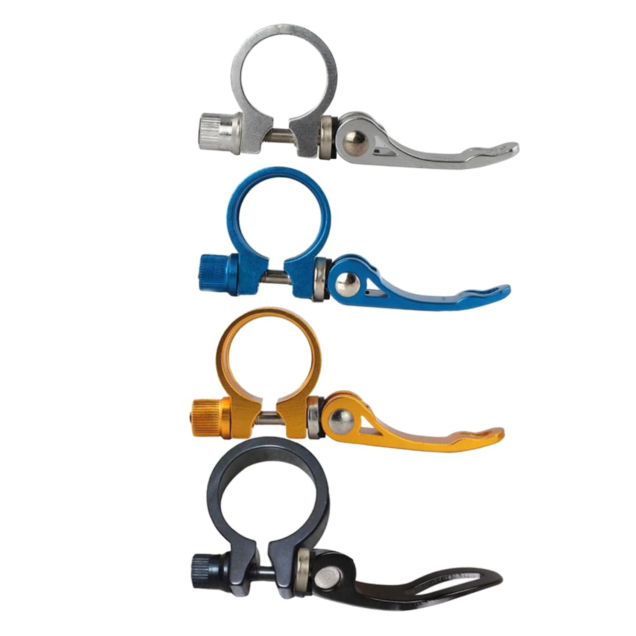 SUPVOX 31.8mm Aluminum Seatpost Clamp Kit Quick Release Road Bike Seatpost Clamp Fits 27.2mm 28.6mm