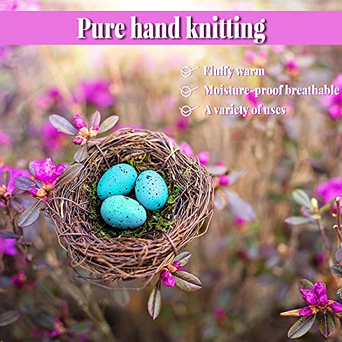 Oruuum 3 Pack Rattan Bird Nests, Natural Bird Nest Handmade Bird Nest Decor, Bird Nests For Crafts (4" & 6" & 8") #TOP3