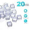 Reuable Ice Cube for Drinks - White Clear Plastic Ice Cube to Keep Drink Cool Longer Filled With Pure Water (20 Packs) #1