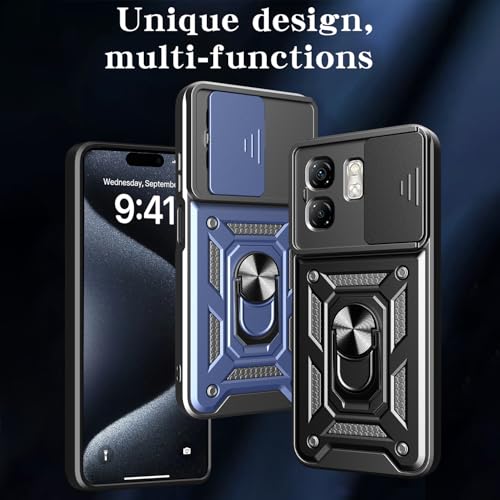 Coque Infinix Smart 9 noire avec housse d'objectif intégrée - 2