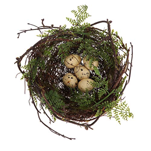 YARNOW Artificial Fake Birds nest Bird Nest with 5 Eggs