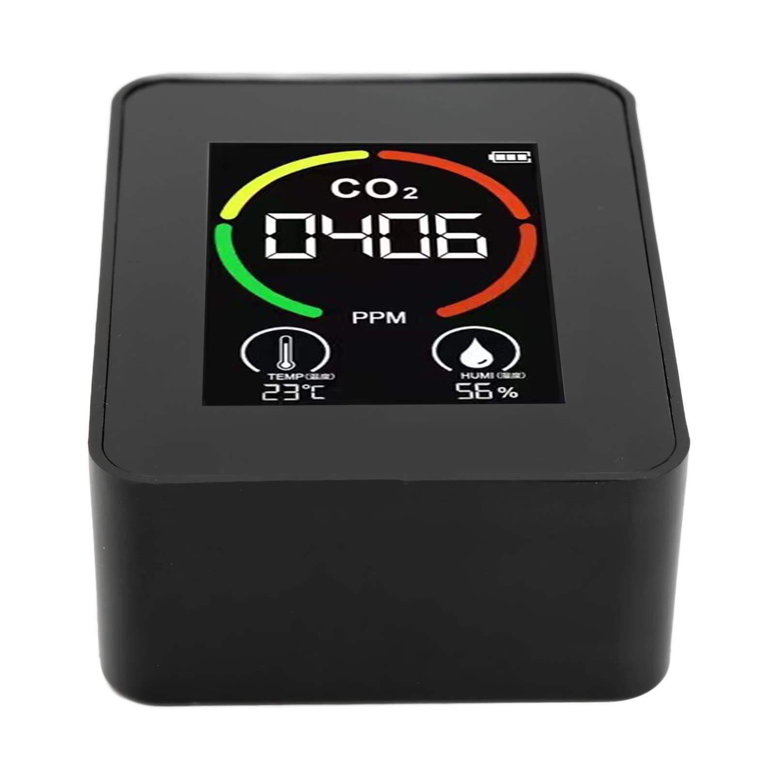Medidor CO2 Detector TVOC Portátil - Monitor Calidad del Aire Interior con Pantalla LCD, USB, para Hogar, Oficina, Escuela, Salón