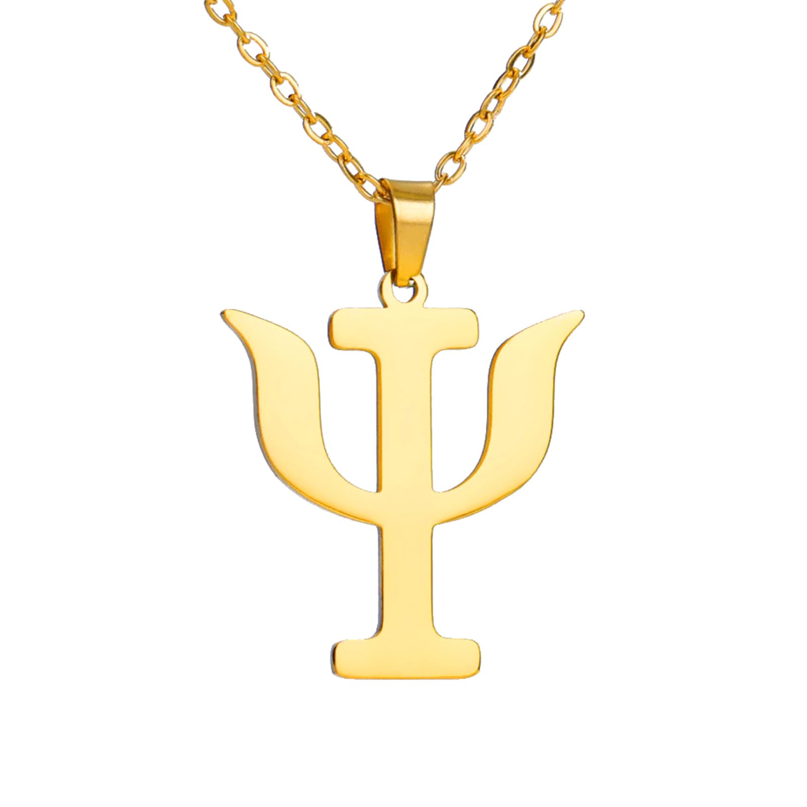 925er Sterlingsilber Anhänger Psychologie Symbol - Vergoldet 22mm Ohne Kette