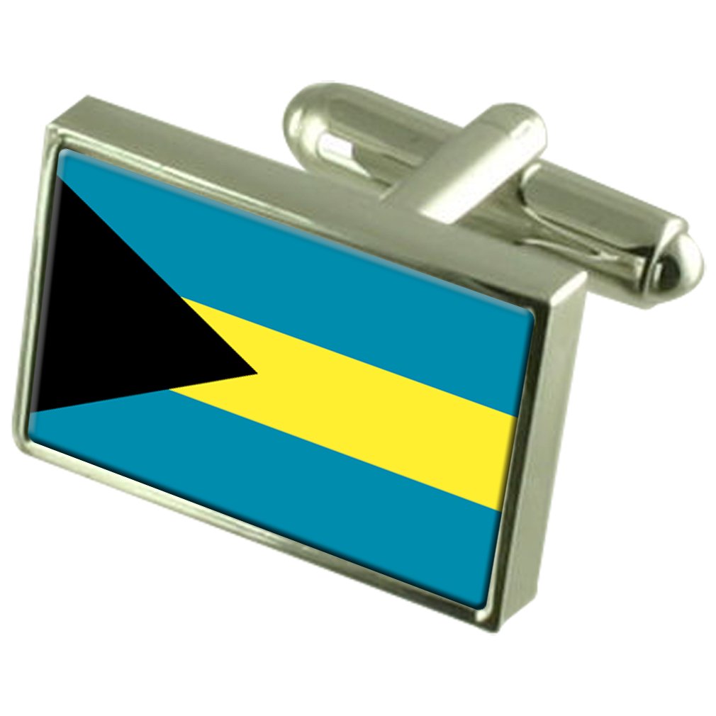 Gemelos de bandera de Las Bahamas para camisas de gala en bodas 5